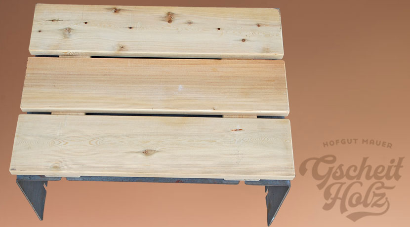 Stahlquadrat – Sitzplatte